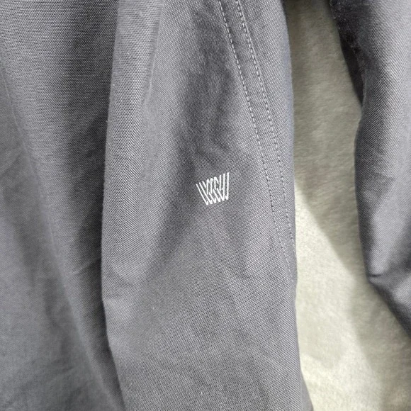 Mack Weldon Men's Oxford‎ Button-Down Dress Shirt Long Sleeve Gray Large - Picture 9 of 10